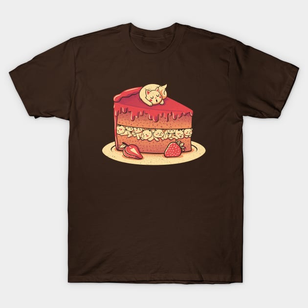 Strawberry Kitten Cat Cake by Tobe Fonseca T-Shirt by Tobe_Fonseca